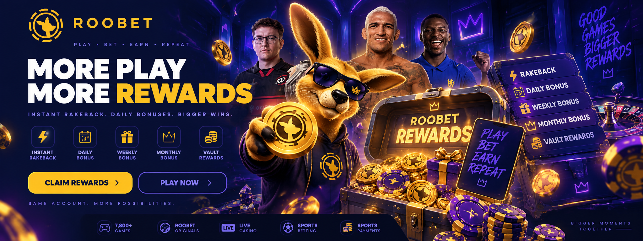 RooBet Bonus– Rakeback, Daily Bonuses and More Value as You Play