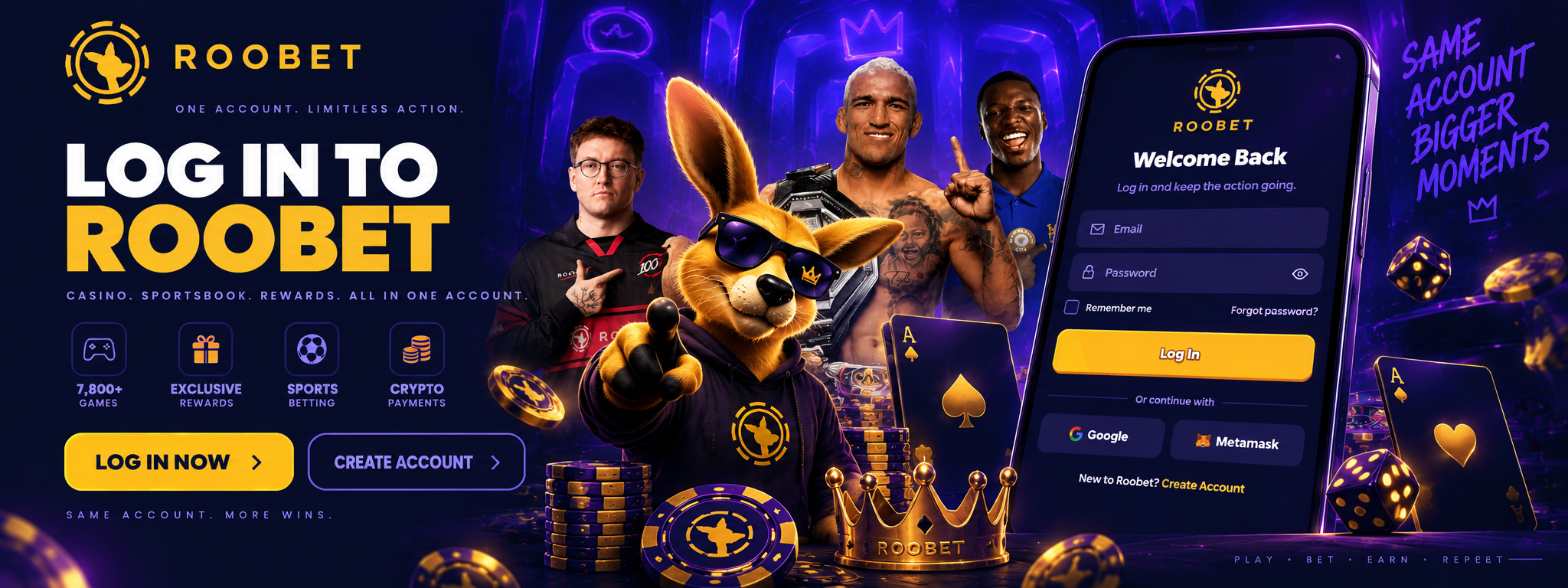 Roobet Login – Access Casino, Rewards and Sports from One Account